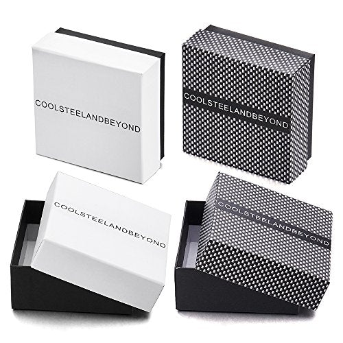 COOLSTEELANDBEYOND Large Elastic Adjustable Steel Twisted Wire Cuff Bangle Bracelet for Men Women - color: E-Metal Color: Silver & Black