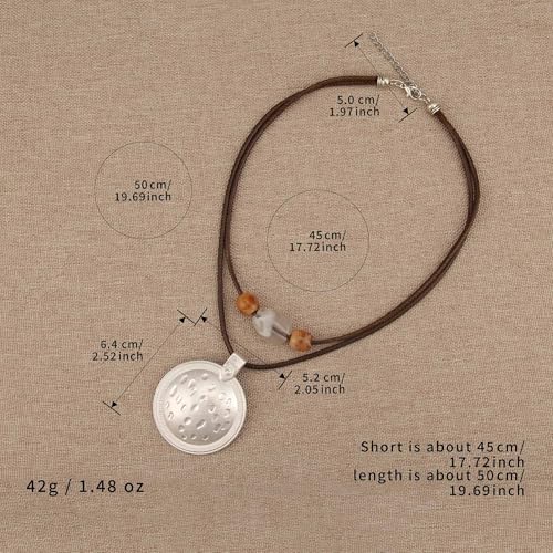 Chunky Pendant Necklace for Women Vintage Boho Necklaces Choker Layered Statement Necklaces Bohemian Jewlery Gifts - style: Bohemian Necklace