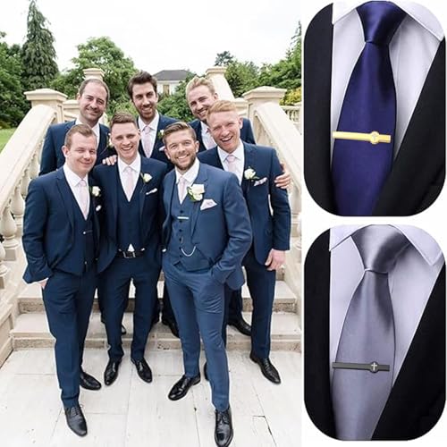 Tie Clips for Men 3Pcs Tie Bar Clip Set Personalized Gifts Suitable for Wedding Anniversary Business - style: 3pcs Cross