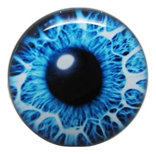 Blue Eye Ear Plugs - Acrylic - Screw on - Pair - 8 Sizes (0 Gauge (8mm))