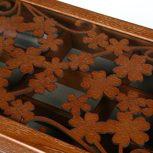 Changsuo Wooden Jewelry Box for Women with Drawers, Medium-sized Jewelry Storage Organizer with Acrylic Lid - size: Three-drawer