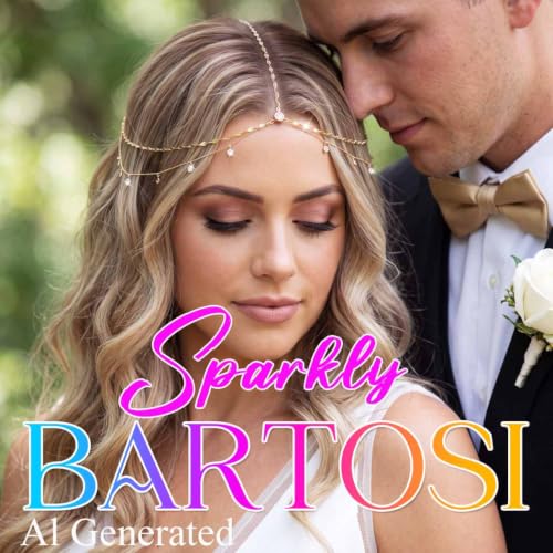 BARTOSI Rhinestone Head Chain Gold Wedding Headpiece Accessories for Women | Boho Crystal Head Chain Gold Forehead Layered Headband Prom Bridal Hair Jewelry - color: B-Gold