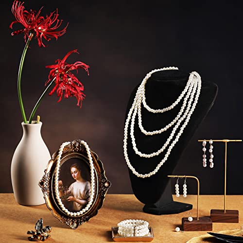 Bonuci 12 Pcs Women Pearl Jewelry Set Pearl Necklace Bracelet Earrings with Rhinestone for Wedding Birthday Bridal Tea Party - style: Stylish Style