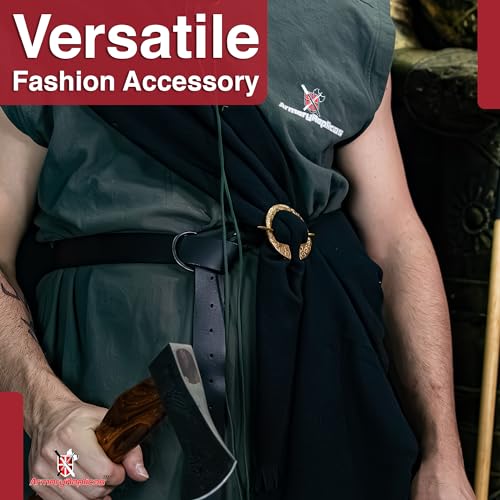 Armory Replicas™ Hand Forged Solid Brass Medieval Cloak Brooch – Viking, Celtic & Fibula Garment Pin Collection - style: Celtic Triskeles Ring