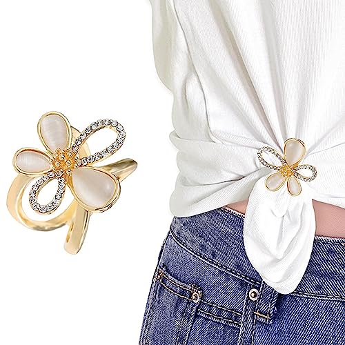 Scarf Rings Buckle And Slides For Women Scarves Pin Tshirt Ties Clip For The Side 3CP - color: Camellia silk scarf buckle