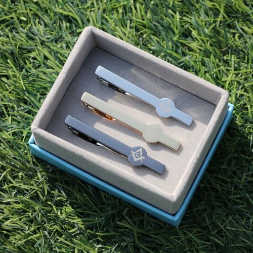 Tie Clips for Men 3Pcs Tie Bar Clip Set Personalized Gifts Suitable for Wedding Anniversary Business - style: 3pcs Freemason