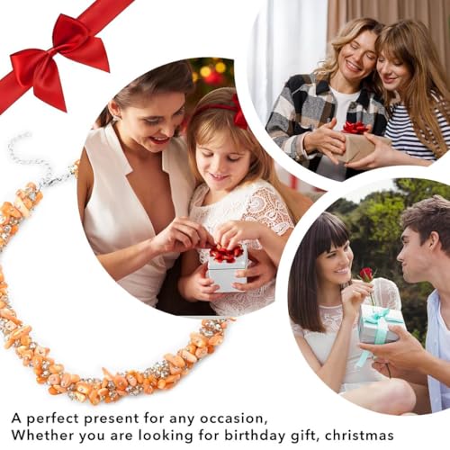 Beaded Necklaces Necklaces Shell- Colorful Beads y Summer 20-23 Inch - color: Orange