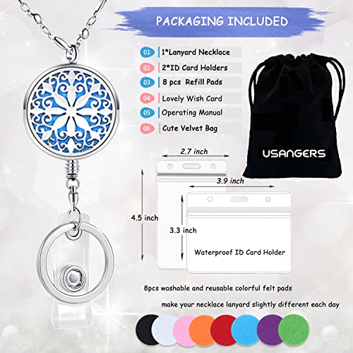 Retractable Lanyard Badge Holder, Retractable Lanyards for ID Badges | Teacher Lanyard Necklace Nurse Badge Reels Accessories Work Jewelry Silver Chain Employee Appreciation Gifts Women - color: 1-retractable-mandala