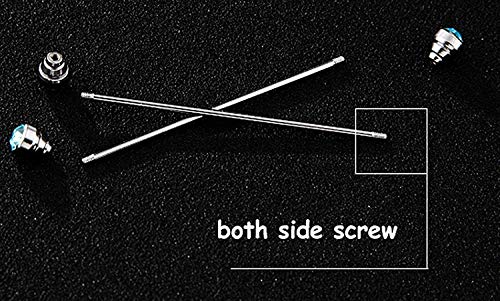 4 Pcs Men's Crystal Collar Bar Pin Shirt Tie Necktie Pin Clip Clasp Cravat Pin Lapel Stick Brooch