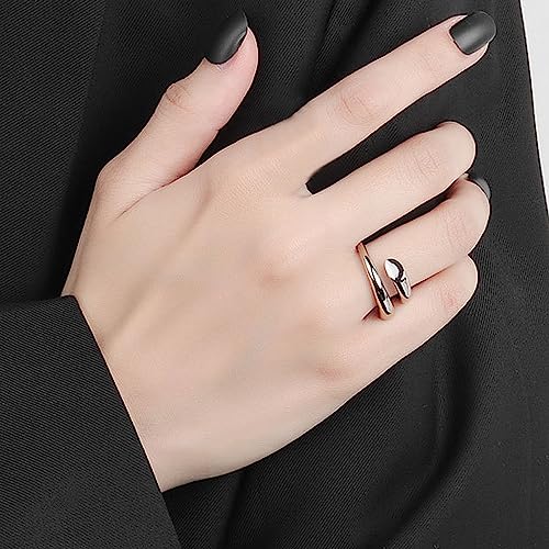 925 Sterling Silver Rings Handmade Rings Adjustable Open Teardrop Rings Waterdrop Ring for Women - color: Color 8