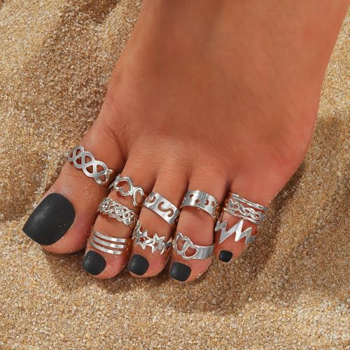 Toe Rings for Women Adjustable Toe Rings for Women Open Toe Ring Summer Beach Foot Jewelry - style: B - G