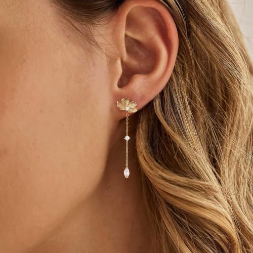 Dangle Earrings for Women,Dainty 14K Gold Plated Long Earrings Statement Gold Drop Earrings Unique Long Earrings For Women Trendy Jewelry Fashion Accessories - color: dangle4-Gold
