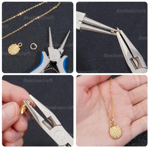 Beebeecraft 1 Box 30Pcs Locking Jump Rings 18K Gold Plated OD 7.5mm ID 5mm Split Round Open Jump Ring Connector Links for Jewelry Making DIY Crafts Necklace Bracelet Keychain - color: Gold