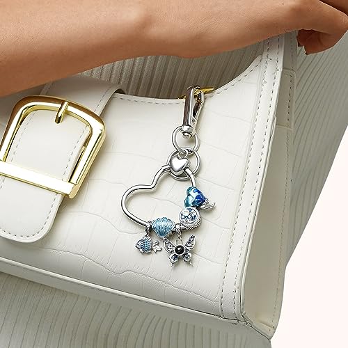 GNOCE Stainless Steel Snake Chain Charm Bracelet W/Safety Gift for Women - color: Heart