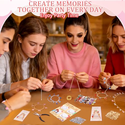 Wurosi 769Pcs Paperclip Charm Bracelet Kit for DIY Christmas Handcraft Gift | Including Paperclip Chain Bracelets, Charms, Jump Rings, Gift Bags, Pliers for DIY Bracelet Making Gift Christmas - color: 769 Pcs Gold & Silver Bracelet