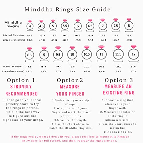 MINDDHA Waterproof No Tarnish Rings|14K Gold/White Gold Plated| Fidget Stacking Anxiety Interlocking Triple Row| Silver/Gold Rings for Women- 2mm 3mm Band Size 4-12 - color: Waterproof 2mm silver
