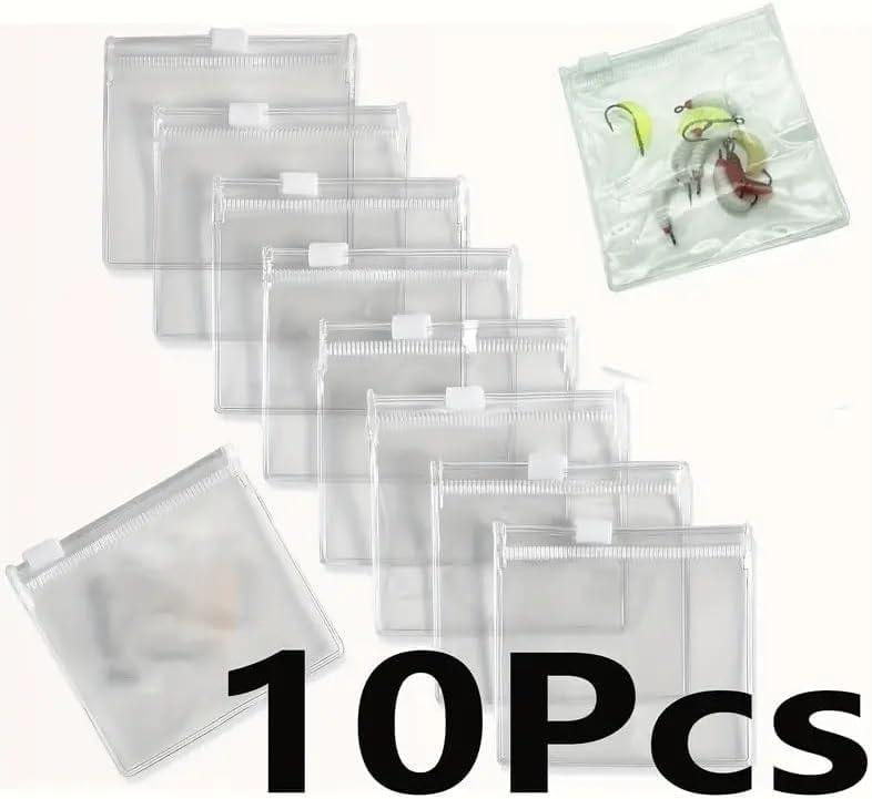 10 Pack Jewelry Storage Rolls - Reusable Zipper Bags for Pill Organizer and Travel Essentials, Nylon Accessory Pouches with Zipper Closure