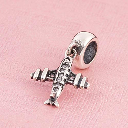 Charms for Bracelets and Necklaces Statue of Liberty CHARM and Family Clasp Safety Chain Charm Beads Charms Jewelry for Women - color: Aircraft Pendant