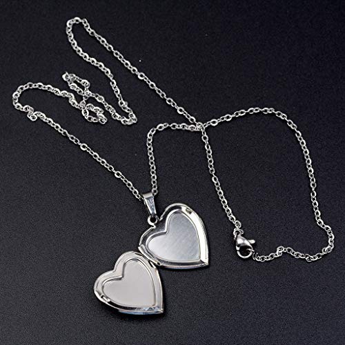 FM FM42 Temperature Sensing Color Changing Pendant Necklace with 19.29" Stainless Steel Rolo Chain - color: Heart Openable Locket