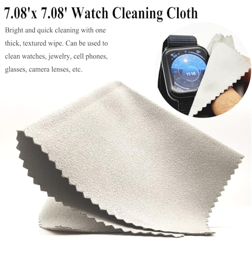 7CM X 3.5CM Watch Oil Washing Jar Tank, 3 in 1 Watch Repair Cleaner Tool with Stainless Steel Mesh Strainer and 18CM Cleaning Cloth, Glass Jewelry Cleaner Container for Maintenance & Modification Wristwatch Parts or Other Small Accessories