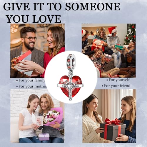 Birthstone Charms 925 Sterling Silver Heart Charms for Bracelets and Necklaces Birthday Day Christmas Gifts For Women - color: A-January