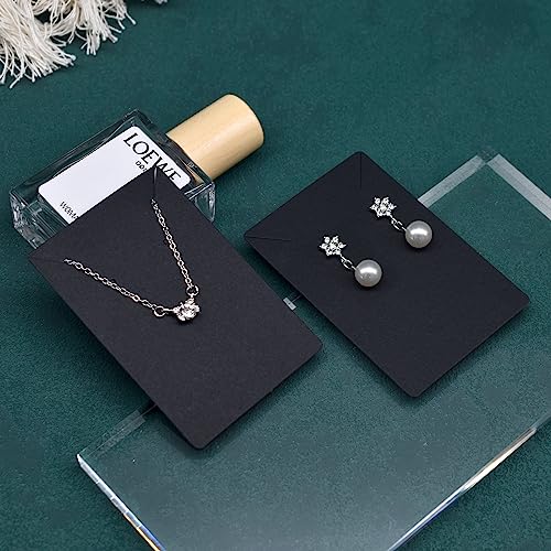 Earring Cards, Set Jewelry Making Supplies with 100 Pcs Earring Holder Cards 200 Pcs Earring Backs and 100 Jewelry Packaging for Earrings Necklace Jewelry Display, Jewelry Bags 3.5x2.4 Inches (Black) - color: ZK100-Black