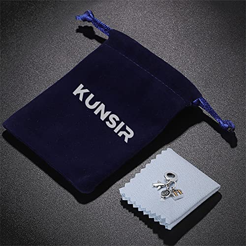 KUNSIR Charms Beads fits Pandora Charm bracelets for Woman 925 Sterling Silver Dangle Pendant Bead Jewelry Beads Gifts Happy Birthday Charms for Women Bracelet&Necklace - style: Air Travel Charm