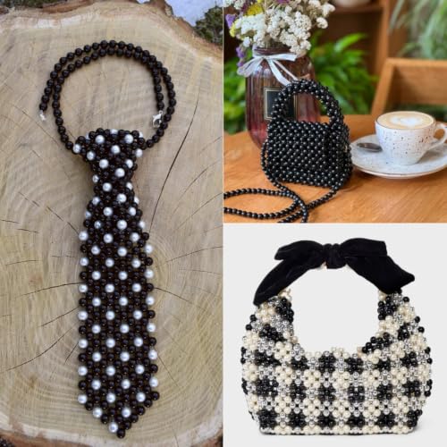 8500PCS Black Beads for Jewelry Making 4mm Small Seed Beads Bulk | Round Spacer Beads with Holes for Bracelet Necklace Earrings Crafting - color: black(4mm)
