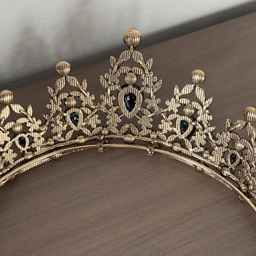 Kamirola - Queen Crown and Tiaras Princess Crown for Women Crystal Headbands for Bridal, Princess for Wedding and Party - color: Black