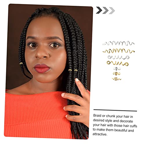 Unique African Hair Beads Set 16 Spiral Bead Hair Ties Stylish Jewelry