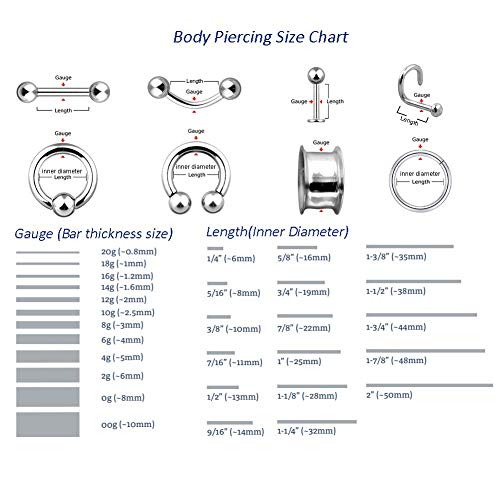 20g/18g/16g Titanium Press Fit Threadless Push in Labret Stud