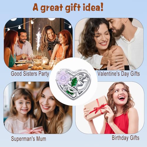 HappyStar 925 Sterling Silver Charms for Bracelets and Necklace Dangle Pendants Beads Charms Fits Charms Bracelets for Woman Jewelry Gifts (with one Spacer Bead Charms) - style: Openwork Rose Bead