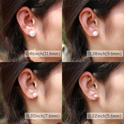 20 Pairs Stud Earrings Jewelry Set for Women Simulated Pearl Crystal CZ Set | Hypoallergenic, Trendy Bridal, Suitable for Weddings Birthdays Christmas Valentine's Day Gift Anniversary Mother's Day - color: 12 Pairs Earrings