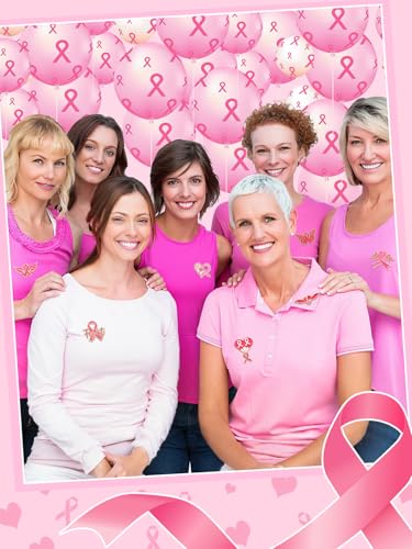 JUNEBRUSHS 28pcs Breast Cancer Awareness Enamel Pins Pink Ribbon Butterfly Lapel Pins for Breast Cancer Awareness Party Survivor Charity Event Favors Women Girls Clothes Decor Accessories - style: Breast Cancer Awareness Style