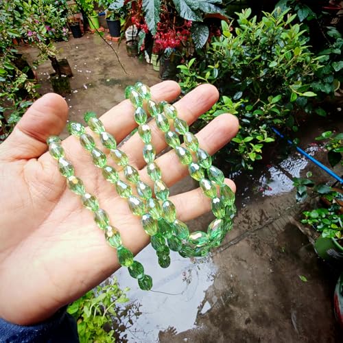 8x12mm Teardrop Glass Beads for Jewelry Making, Vertical Hole Faceted Crystal Prism Beads for Pendants Bracelet Necklace Earring, Peridot 100pcs - color: Peridot