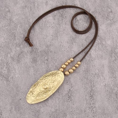 Bohemian Necklaces for Women Long Leather Necklace with Large Pendant Chunky Boho Hippie Jewelry Pendant Chocker Necklace - style: Bohemian Leather Necklace