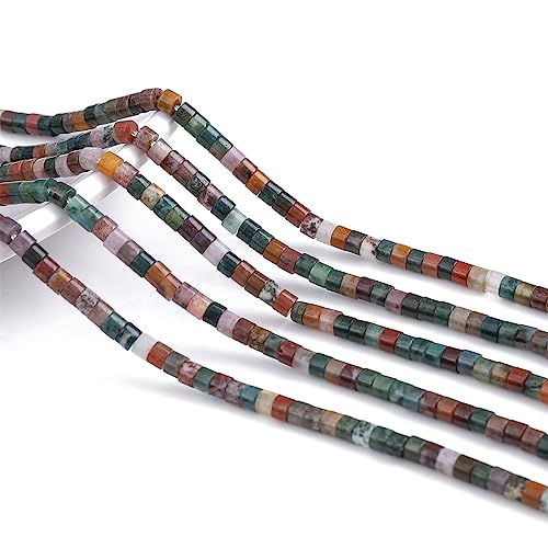 BEADIA Natural Indian Agate Spacer Beads Caps Flat Round Loose Beads for Beading Jewelry Making 3mmx2mm 38cm - color: Indian Agate, size: Flat Round 3mm x 2mm