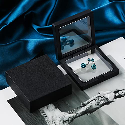 2-Piece 14G Belly Button Rings, Rhinestone Disco Balls | Hypoallergenic stainless steel with 5mm top and 8mm bottom rhinestone balls, gift-boxed navel piercing jewelry for women - color: Blue