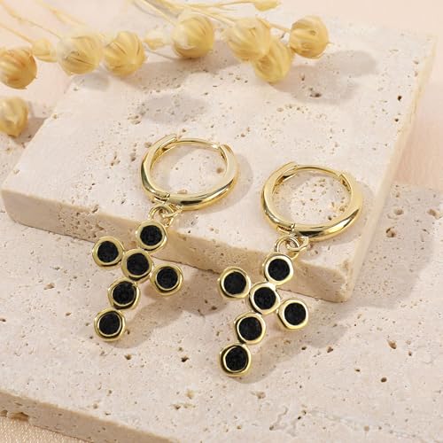LOVECOM 925 Sterling Silver Heart Dangle Earrings for Women 14K Gold Plated Dainty CZ Love Hearts Charm Huggie Hoop Earrings to Daughter Birthday Wedding Graduation Gifts Jewelry Gifts - color: Style 3-Silver