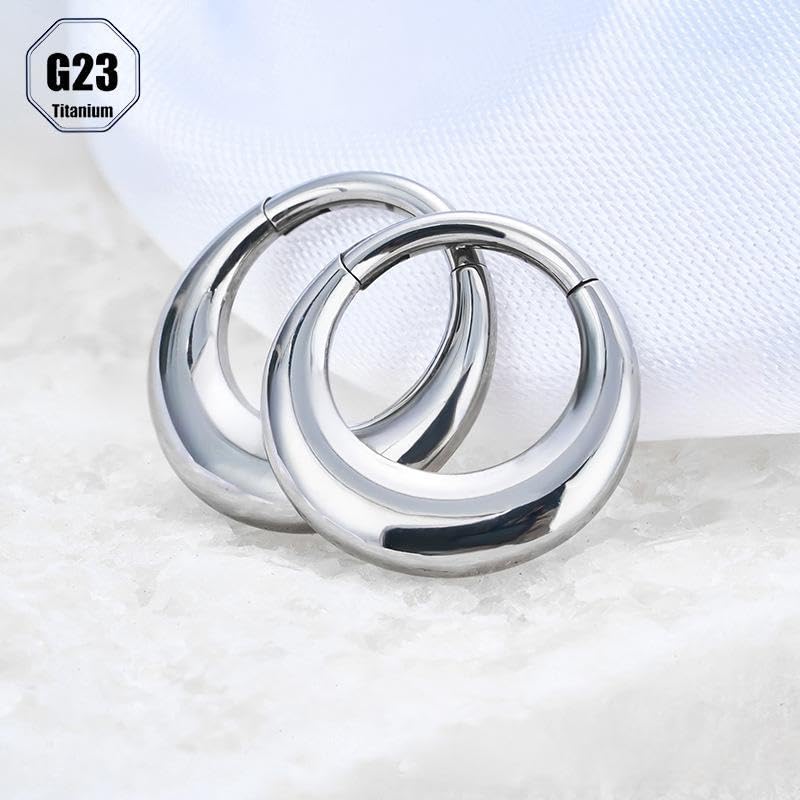 Cartilage Daith Earrings For Women Small 14K Gold Plated Hoop Hypoallergenic Helix Piercing Huggie Surgical Steel Diamond Implant Cubic Zirconia Prom Gift Jewelry - color: Style10-Silver, size: 16g-10mm