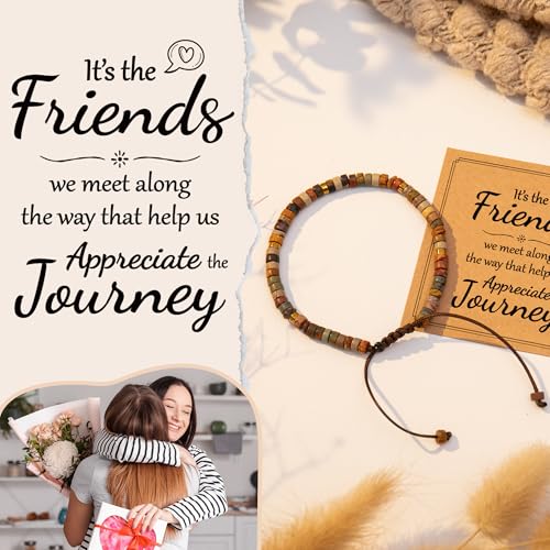 Inspirational Bracelet Gifts for Women, Natural Stone Beaded Bracelets | Thinking of You Get Well Soon Encouragement Healing Bracelets Christmas Day Birthday Gifts for Women Friends Sister - color: A-S JASPER STONE-APPRECIATE