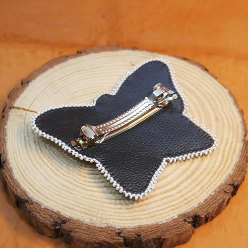 Beaded Hair Clips Native American Style Handmade Collection (Black (Butterfly)) - color: Black (Butterfly)