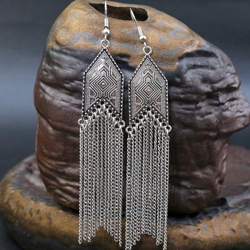 Ritach Dangle Earrings for Women 14k Gold Formal Fringe Long Dangle Tassel Earrings Chandelier Jewelry for Party Prom - style: NST-F
