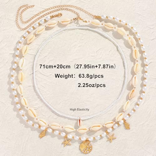 XZQTIVE Starfish Pearl Waist Chain Belts for Women Mermaids Seashell Pearl Belly Chain Gold Pirate Rave Festival Summer Bikini Beach Jewelry Accessories - style: Starfish-5