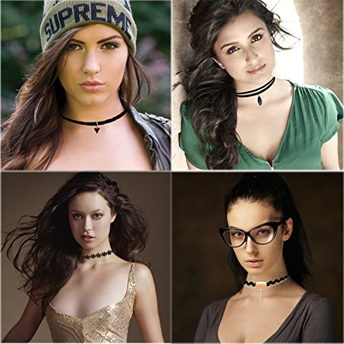 K&Q 56 PCS Choker Necklace Set - Classic Colorful Gothic & Cute Lace Velvet Collar Choker Necklaces for Women