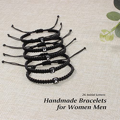 Initial Bracelets for Women Teen Girls Handmade Rope Braided Bracelet for Men Jewelry Birthday Graduation Mother's Day Gifts for Mom Wife Girlfriend Her Friends - style: N