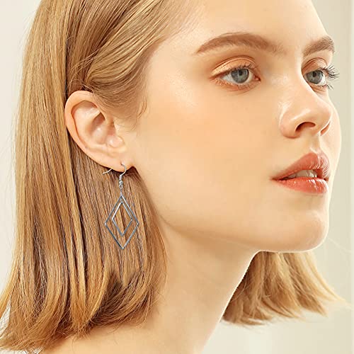 NEWITIN 69 Pieces Gold Jewelry Set for Women Fashion Costume Jewelry Gold Plated Necklace Bracelet Earrings Set for Women - color: Silver Earrings Set