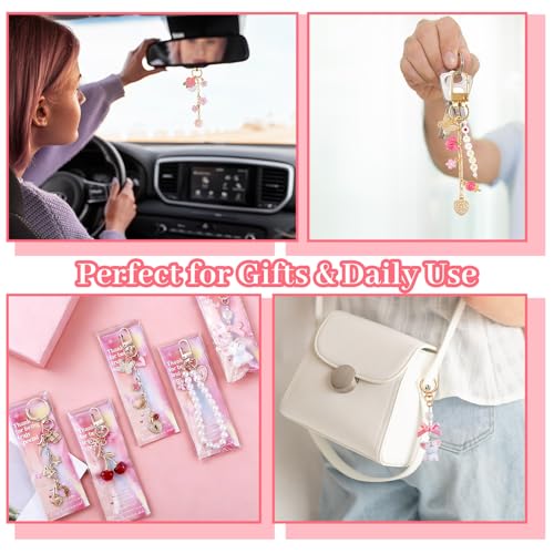 Wurosi Pink 680PCS Keychain Making Kit DIY Crafts, DIY Bag Charm Kit | Includes 78.74 Inch Chains,Tools,Charms and Packaging Supplies, Create Custom Bag Charms Keyrings and Lip Gloss Holders - color: 680 Pcs Pink Keychain Kit