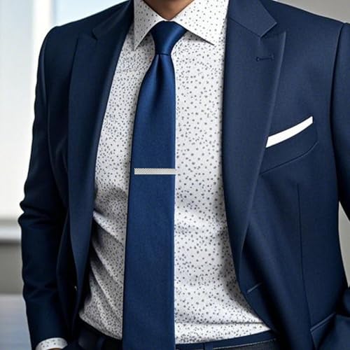 4 Pcs Stainless Steel Tie Clips for Men Classic Tie Bar Clip for Formal Business Wedding Party Fathers Day Gift - style: Classic