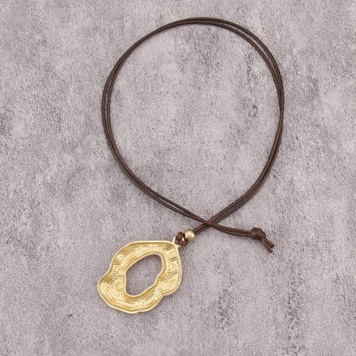 Boho Necklaces for Women Chunky Circle Necklace Bohemian Necklaces | Chunky Boho Necklace for Women Layered Boho Circle Leather Choker Necklace Long Vintage Necklaces Bohemian Jewlery Gifts - style: Bohemian Necklace